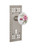 Nostalgic Warehouse - Craftsman Plate with Keyhole Double Dummy White Rose Porcelain Door Knob in Satin Nickel - CRAROS - 715601