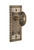 Nostalgic Warehouse - Craftsman Plate Privacy Victorian Door Knob in Antique Brass - CRAVIC - 715634 - 2 3/8" Backset