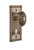 Nostalgic Warehouse - Craftsman Plate with Keyhole Single Dummy Victorian Door Knob in Antique Brass - CRAVIC - 715442