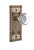 Nostalgic Warehouse - Craftsman Plate Double Dummy Waldorf Door Knob in Antique Brass - CRAWAL - 715510