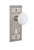 Nostalgic Warehouse - Craftsman Plate with Keyhole Passage White Porcelain Door Knob in Satin Nickel - CRAWHI - 715325 - 2 3/8" Backset