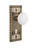 Nostalgic Warehouse - Craftsman Plate with Keyhole Passage White Porcelain Door Knob in Antique Brass - CRAWHI - 710243 - 2 3/4" Backset
