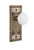 Nostalgic Warehouse - Craftsman Plate Privacy White Porcelain Door Knob in Antique Brass - CRAWHI - 714794 - 2 3/4" Backset