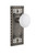 Nostalgic Warehouse - Craftsman Plate Privacy White Porcelain Door Knob in Antique Pewter - CRAWHI - 714795 - 2 3/4" Backset