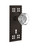 Nostalgic Warehouse - Craftsman Plate Interior Mortise Waldorf Door Knob in Oil-Rubbed Bronze - CRAWAL - 715768 - 2 1/4" Backset