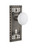 Nostalgic Warehouse - Craftsman Plate with Keyhole Privacy White Porcelain Door Knob in Antique Pewter - CRAWHI - 718066 - 2 3/4" Backset