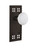 Nostalgic Warehouse - Craftsman Plate Single Dummy White Porcelain Door Knob in Oil-Rubbed Bronze - CRAWHI - 715388