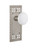 Nostalgic Warehouse - Craftsman Plate Single Dummy White Porcelain Door Knob in Satin Nickel - CRAWHI - 715389