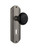 Nostalgic Warehouse - Deco Plate with Keyhole Passage Black Porcelain Door Knob in Antique Pewter - DECBLK - 710251 - 2 3/4" Backset