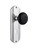 Nostalgic Warehouse - Deco Plate with Keyhole Passage Black Porcelain Door Knob in Bright Chrome - DECBLK - 710252 - 2 3/4" Backset