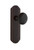 Nostalgic Warehouse - Deco Plate Privacy Black Porcelain Door Knob in Timeless Bronze - DECBLK - 702324 - 2 3/8" Backset