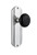 Nostalgic Warehouse - Deco Plate Privacy Black Porcelain Door Knob in Bright Chrome - DECBLK - 705683 - 2 3/8" Backset