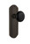 Nostalgic Warehouse - Deco Plate Single Dummy Black Porcelain Door Knob in Oil-Rubbed Bronze - DECBLK - 706539