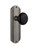 Nostalgic Warehouse - Deco Plate Double Dummy Black Porcelain Door Knob in Antique Pewter - DECBLK - 706549