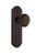 Nostalgic Warehouse - Deco Plate Single Dummy Brown Porcelain Door Knob in Timeless Bronze - DECBRN - 700537