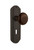 Nostalgic Warehouse - Deco Plate with Keyhole Single Dummy Brown Porcelain Door Knob in Oil-Rubbed Bronze - DECBRN - 706594