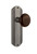 Nostalgic Warehouse - Deco Plate Double Dummy Brown Porcelain Door Knob in Antique Pewter - DECBRN - 706598