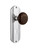Nostalgic Warehouse - Deco Plate with Keyhole Double Dummy Brown Porcelain Door Knob in Bright Chrome - DECBRN - 710688
