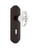 Nostalgic Warehouse - Deco Plate with Keyhole Passage Chateau Door Knob in Timeless Bronze - DECCHA - 710331 - 2 3/4" Backset