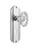 Nostalgic Warehouse - Deco Plate with Keyhole Passage Chateau Door Knob in Bright Chrome - DECCHA - 710322 - 2 3/4" Backset