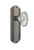 Nostalgic Warehouse - Deco Plate Privacy Chateau Door Knob in Antique Pewter - DECCHA - 705974 - 2 3/8" Backset