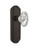 Nostalgic Warehouse - Deco Plate Privacy Chateau Door Knob in Oil-Rubbed Bronze - DECCHA - 705976 - 2 3/8" Backset