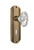 Nostalgic Warehouse - Deco Plate with Keyhole Privacy Chateau Door Knob in Antique Brass - DECCHA - 705980 - 2 3/8" Backset