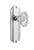 Nostalgic Warehouse - Deco Plate Single Dummy Chateau Door Knob in Bright Chrome - DECCHA - 706878