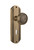 Nostalgic Warehouse - Deco Plate with Keyhole Privacy Craftsman Door Knob in Antique Brass - DECCRA - 705925 - 2 3/8" Backset