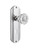 Nostalgic Warehouse - Deco Plate with Keyhole Passage Crystal Glass Door Knob in Bright Chrome - DECCRY - 710340 - 2 3/4" Backset