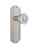 Nostalgic Warehouse - Deco Plate Privacy Crystal Glass Door Knob in Satin Nickel - DECCRY - 714833 - 2 3/4" Backset