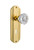 Nostalgic Warehouse - Deco Plate with Keyhole Privacy Crystal Glass Door Knob in Polished Brass - DECCRY - 718103 - 2 3/4" Backset