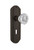 Nostalgic Warehouse - Deco Plate with Keyhole Single Dummy Crystal Glass Door Knob in Oil-Rubbed Bronze - DECCRY - 706110