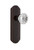 Nostalgic Warehouse - Deco Plate Double Dummy Crystal Glass Door Knob in Timeless Bronze - DECCRY - 700809
