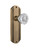 Nostalgic Warehouse - Deco Plate Double Dummy Crystal Glass Door Knob in Antique Brass - DECCRY - 706113