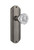 Nostalgic Warehouse - Deco Plate Double Dummy Crystal Glass Door Knob in Antique Pewter - DECCRY - 706114