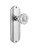 Nostalgic Warehouse - Deco Plate Double Dummy Crystal Glass Door Knob in Bright Chrome - DECCRY - 706115