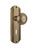 Nostalgic Warehouse - Deco Plate with Keyhole Passage Deco Door Knob in Antique Brass - DECDEC - 706052 - 2 3/8" Backset