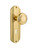 Nostalgic Warehouse - Deco Plate with Keyhole Passage Deco Door Knob in Unlacquered Brass - DECDEC - 706058 - 2 3/8" Backset