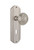 Nostalgic Warehouse - Deco Plate with Keyhole Passage Egg & Dart Door Knob in Satin Nickel - DECEAD - 710392 - 2 3/4" Backset