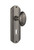 Nostalgic Warehouse - Deco Plate with Keyhole Privacy Homestead Door Knob in Antique Pewter - DECHOM - 718123 - 2 3/4" Backset