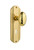 Nostalgic Warehouse - Deco Plate with Keyhole Privacy Homestead Door Knob in Unlacquered Brass - DECHOM - 718129 - 2 3/4" Backset