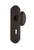 Nostalgic Warehouse - Deco Plate with Keyhole Single Dummy Homestead Door Knob in Timeless Bronze - DECHOM - 700664