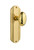 Nostalgic Warehouse - Deco Plate Double Dummy Homestead Door Knob in Polished Brass - DECHOM - 706334