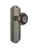 Nostalgic Warehouse - Deco Plate Passage Meadows Door Knob in Antique Pewter - DECMEA - 708783 - 2 3/4" Backset