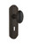 Nostalgic Warehouse - Deco Plate Interior Mortise Homestead Door Knob in Oil-Rubbed Bronze - DECHOM - 706344 - 2 1/4" Backset