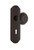 Nostalgic Warehouse - Deco Plate with Keyhole Double Dummy Meadows Door Knob in Timeless Bronze - DECMEA - 708075