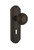 Nostalgic Warehouse - Deco Plate Interior Mortise Mission Door Knob in Oil-Rubbed Bronze - DECMIS - 706866 - 2 1/4" Backset