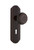 Nostalgic Warehouse - Deco Plate Interior Mortise Mission Door Knob in Timeless Bronze - DECMIS - 708192 - 2 1/4" Backset