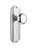 Nostalgic Warehouse - Deco Plate with Keyhole Privacy New York Door Knob in Bright Chrome - DECNYK - 702605 - 2 3/8" Backset